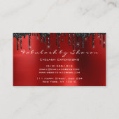 メイクアップアーティストまつげエクステンション黒ドリップ王室の 名刺 (裏面)