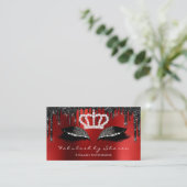 メイクアップアーティストまつげエクステンション黒ドリップ王室の 名刺 (スタンド正面)