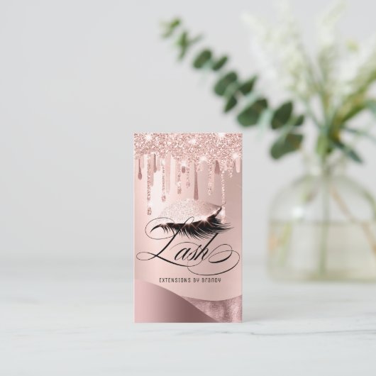 メイクアップアーティストまつげグリッター美しいサロン 名刺 (スタンド正面)