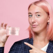 メイクアップアーティストまつげラッシュピンク爪、 ネイルドリップ 名刺