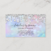 メイクアップアーティストまつげラッシュホログラフィックダイヤモンド 名刺 (裏面)