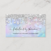 メイクアップアーティストまつげラッシュホログラフィックダイヤモンド 名刺 (正面)