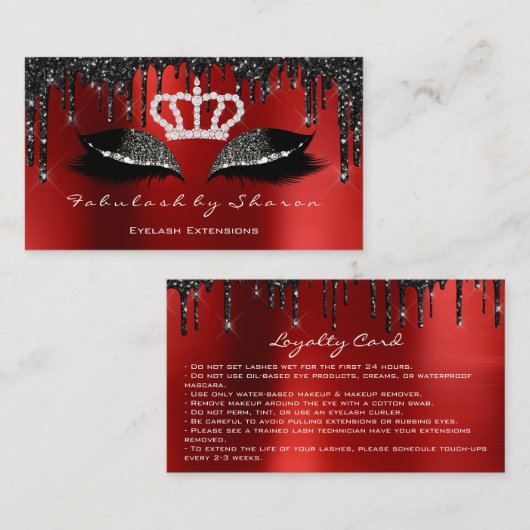 メイクアップアーティストまつげ延長ロイヤリティ 名刺 (正面/裏面)