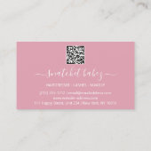 メイクアップアーティストまつ毛の眉リップQRロゴ 名刺 (裏面)