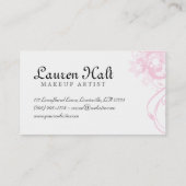メイクアップアーティストまつ毛カーラーピンク 名刺 (裏面)