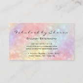 メイクアップアーティストまつ毛ドリップバラ自筆証書 名刺 (裏面)