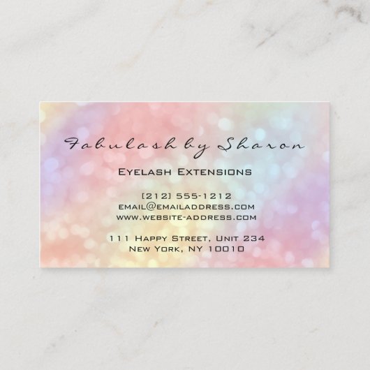 メイクアップアーティストまつ毛ドリップバラ自筆証書 名刺 (裏面)