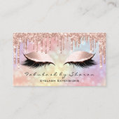 メイクアップアーティストまつ毛ドリップバラ自筆証書 名刺 (正面)