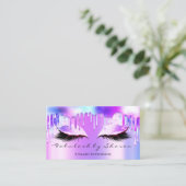 メイクアップアーティストまつ毛ホログラフドリップスドリップピンク 名刺 (スタンド正面)