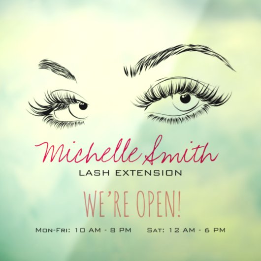 メイクアップアーティストまぶし黒白シンプル ウィンドウサイン (シート3)