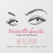 メイクアップアーティストまぶし黒白シンプル ウィンドウサイン (シート)