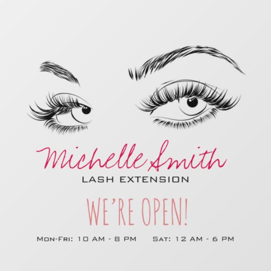 メイクアップアーティストまぶし黒白シンプル ウィンドウサイン (シート)