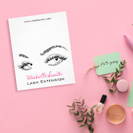 メイクアップアーティストまぶし黒白シンプル チラシ