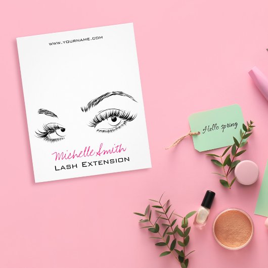 メイクアップアーティストまぶし黒白シンプル チラシ