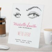 メイクアップアーティストまぶし黒白シンプル 台座サイン (インサイチュ)