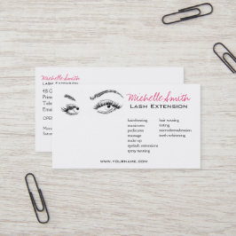 メイクアップアーティストまぶし黒白シンプル 名刺