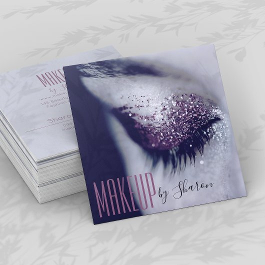 メイクアップアーティストアイグレイ名刺 スクエア名刺