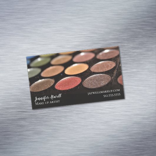 メイクアップアーティストアイシャドパレットレインボーグリッター マグネット名刺 (インサイチュ)