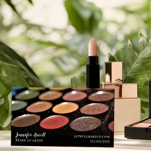 メイクアップアーティストアイシャドパレットレインボーグリッター マグネット名刺