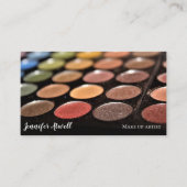 メイクアップアーティストアイシャドパレットレインボーグリッター 名刺 (正面)