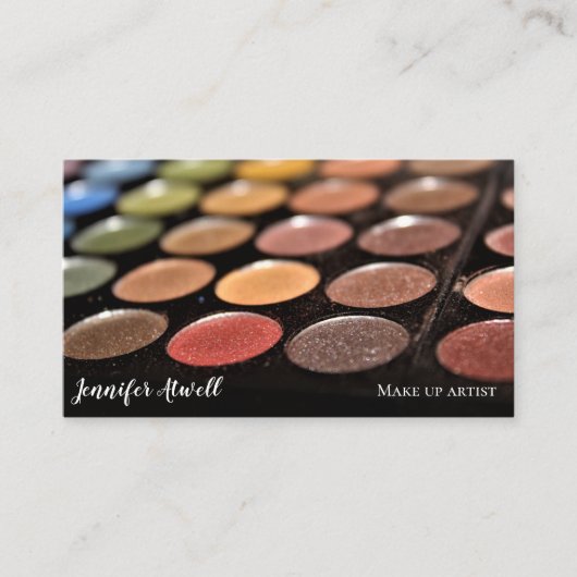 メイクアップアーティストアイシャドパレットレインボーグリッター 名刺 (正面)