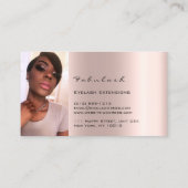 メイクアップアーティストアイズまばたきグリッタードリップス写真 名刺 (裏面)