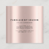 メイクアップアーティストアイズラッシュクリスタルドリップスバラブルー スクエア名刺 (裏面)