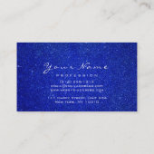 メイクアップアーティストアイズラッシュグリッターコバルトブルー金ゴールド 名刺 (裏面)