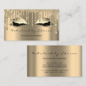 メイクアップアーティストアイズラッシュグリッタードリップスセピア金ゴールド 名刺 (正面/裏面)