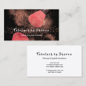 メイクアップアーティストアイズラッシュグリッターバラパウダーブラック 名刺 (正面/裏面)