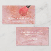 メイクアップアーティストアイズラッシュグリッターバラ粉末銅 名刺 (正面/裏面)