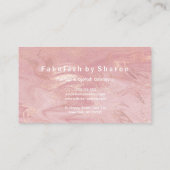 メイクアップアーティストアイズラッシュグリッターバラ粉末銅 名刺 (裏面)