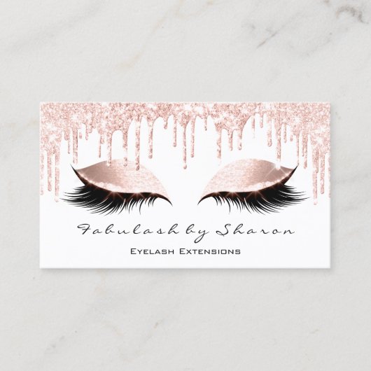 メイクアップアーティストアイズラッシュズグリッタードリップスバラホワイト 名刺 (正面)