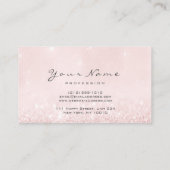 メイクアップアーティストアイズラッシュズグリッターピンクローズ 名刺 (裏面)