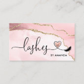 メイクアップアーティストアイズラッシュ赤面ピンクアジト 名刺 (正面)