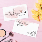 メイクアップアーティストアイズラッシュ赤面ピンクウォーター色 名刺