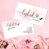 メイクアップアーティストアイズラッシュ赤面ピンクウォーター色 名刺