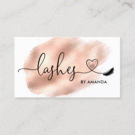 メイクアップアーティストアイズラッシュ赤面ピンクグリッターブシ 名刺