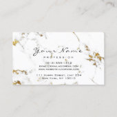 メイクアップアーティストアイズレイズグリッター金ゴールド大理石 名刺 (裏面)