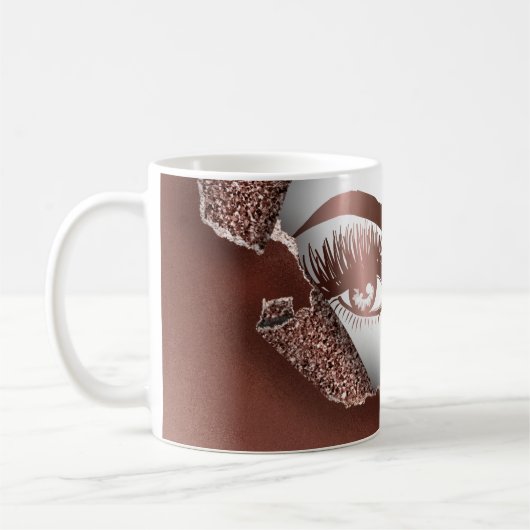 メイクアップアーティストアイズレイズバラ金ゴールドブシン コーヒーマグカップ (左)