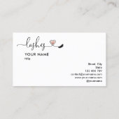 メイクアップアーティストアイズレイズ赤面ピンクグリッター 名刺 (裏面)