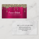 メイクアップアーティストアイドラッシュグリッタードリップスバラ 名刺 (正面/裏面)
