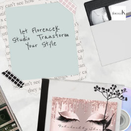 メイクアップアーティストアイドラッシュグリッタードリップスバラ 名刺