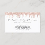 メイクアップアーティストアイドラッシュグリッタードリップスロゴ 名刺 (裏面)