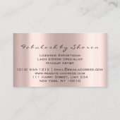 メイクアップアーティストアイドラッシュグリッタードリップピンク 名刺 (裏面)