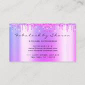 メイクアップアーティストアイドラッシュグリッタードリップピンク 名刺 (裏面)