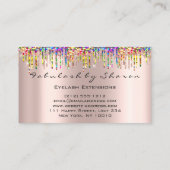 メイクアップアーティストアイドラッシュグリッターバラ 名刺 (裏面)