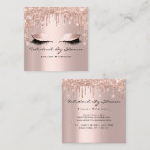 メイクアップアーティストアイドラッシュドライプスクエア スクエア名刺 (正面/裏面)