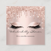 メイクアップアーティストアイドラッシュドライプスクエア スクエア名刺 (正面)