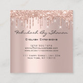 メイクアップアーティストアイドラッシュドライプスクエア スクエア名刺 (裏面)